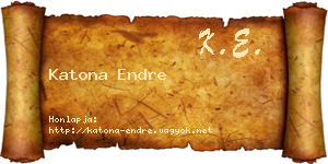 Katona Endre névjegykártya